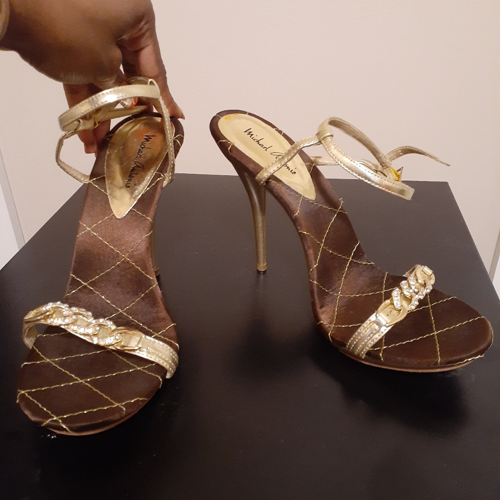 Open toe strappy heels